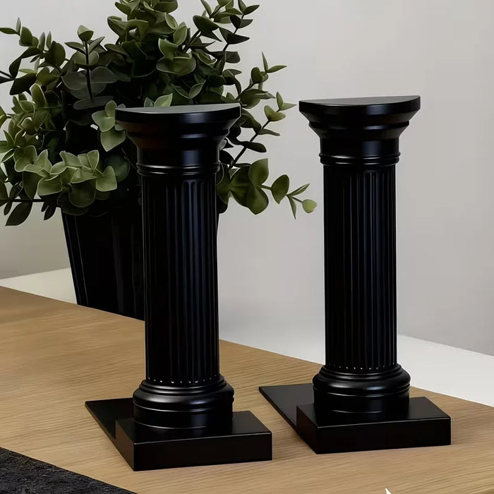 3D Printed Column Bookend (1pc) – Minimalist Desktop Book Stand, White or Black