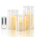 3-piece LED Flameless Candles with Remote Control for Weddings, Parties & Home Decor
