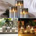 Set of 3 LED Flameless Candles with Remote Control — Flickering Décor Lights for Weddings & Parties