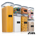 7-piece BPA-Free Plastic Food Storage Containers with 10 Labels & Pen