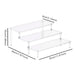 Transparent Acrylic Display Stand — 1–4 Tier Trapezoid Rack for Cupcakes, Perfume & Dolls