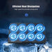 Laptop Cooling Pad with 8 Fans for 12–17 inch Laptops — 7-Height Adjustable with Phone Holder