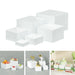 6pc Acrylic Buffet Risers — Stackable Hollow‑Bottom Display for Cupcakes & Desserts