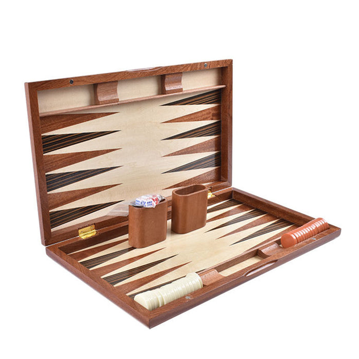 Handmade Luxury Wooden Backgammon Set – Portable Family Travel Game (11–19in)