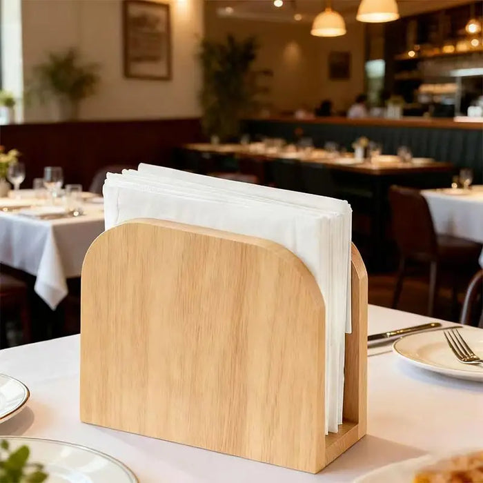Wooden Napkin Holder Tissue Box – Countertop Dispenser for Kitchen & Dining