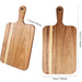 Acacia Wood Rectangular Cutting Board with Handle — Double-Sided, 35×18×1.5 cm