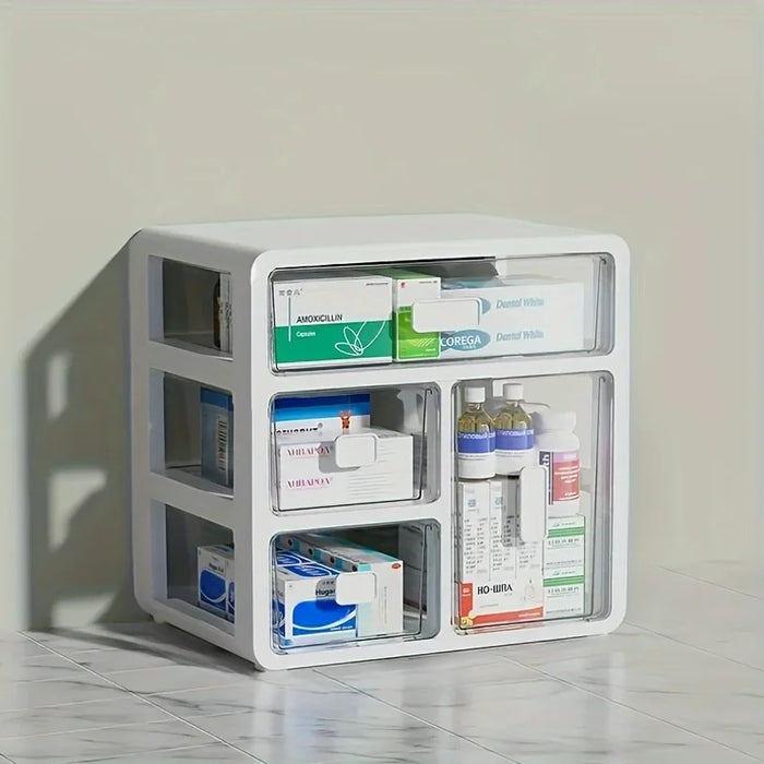Drawer-style medicine organiser — large-capacity multi-purpose storage box