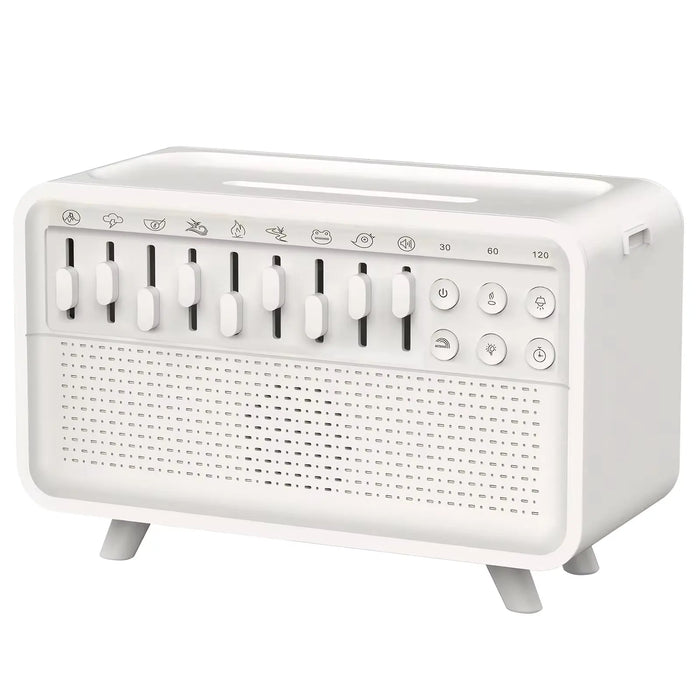 4‑in‑1 Hi‑Fi Bluetooth Speaker — Humidifier, Night Light & 8 Nature Sounds (White)