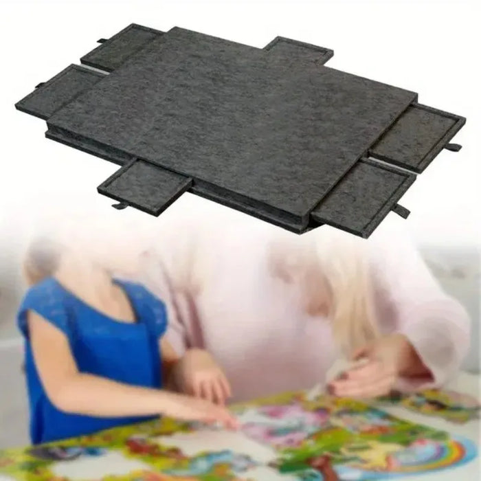 6-in-1 Tiltable Puzzle Board with 6 Drawers — Fits 1,000 Pieces