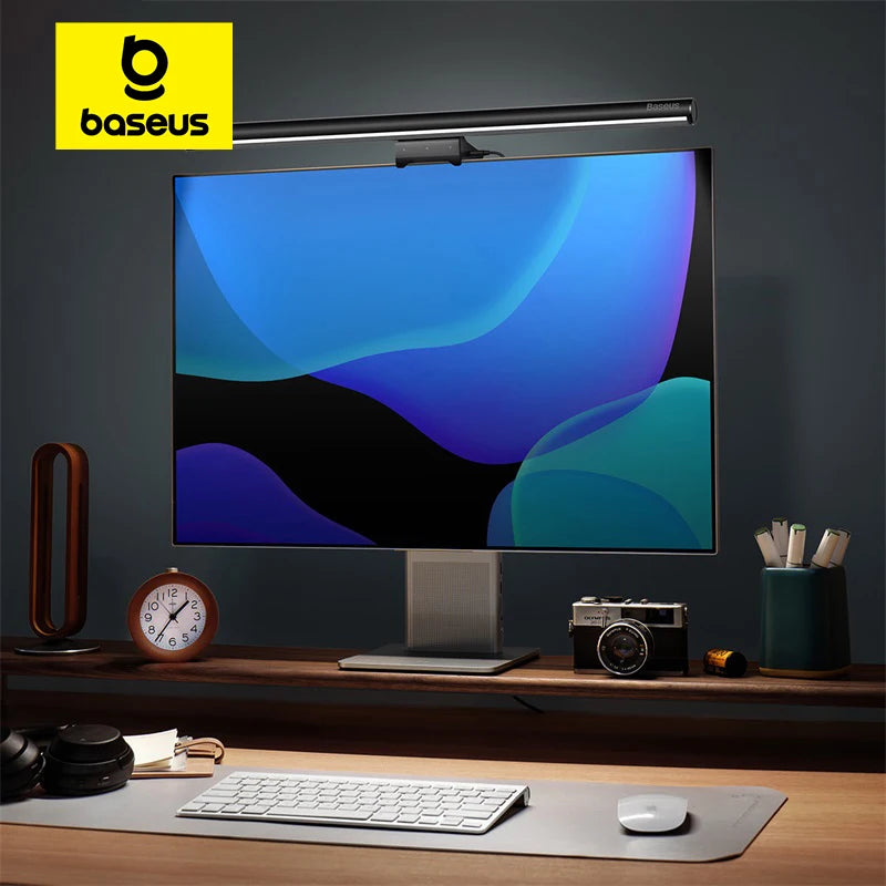 Baseus Screen Light Bureau Lamp - Computer Scherm Hangend, USB-Aangedreven, Laptop Licht, LCD Monitor Licht, Tafel en Studie Leeslamp - Ideaal voor Werken, Studeren en Leestaken