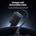 67W GaN Fast Charger with Retractable USB‑C Cable, PD3.0 & PPS, Digital Display (EU Plug) — for iPhone 17/16 & Samsung S25/S24
