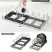 Expandable Stainless Steel Pot & Pan Rack — 7-Divider Cookware Organiser