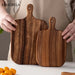 Wooden Cutting Board with Handle — Rectangle Chopping Board for Fish, Cheese, Bread & Fruit
