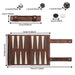 Portable Leather Backgammon Storage Bag with Lightweight Foldable Board