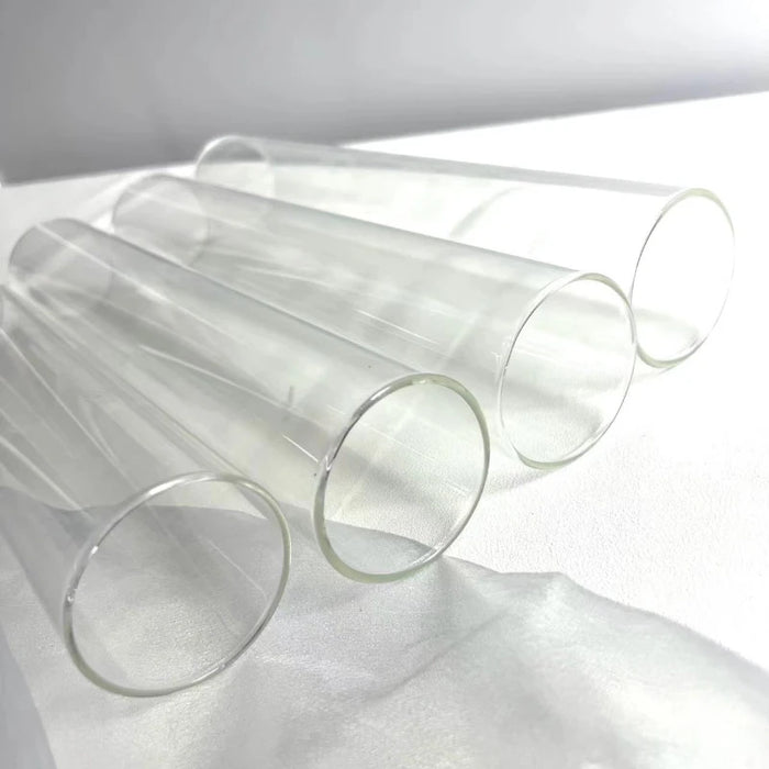 Set of 10 Glass Hurricane Candle Sleeves — 5cm x 27cm