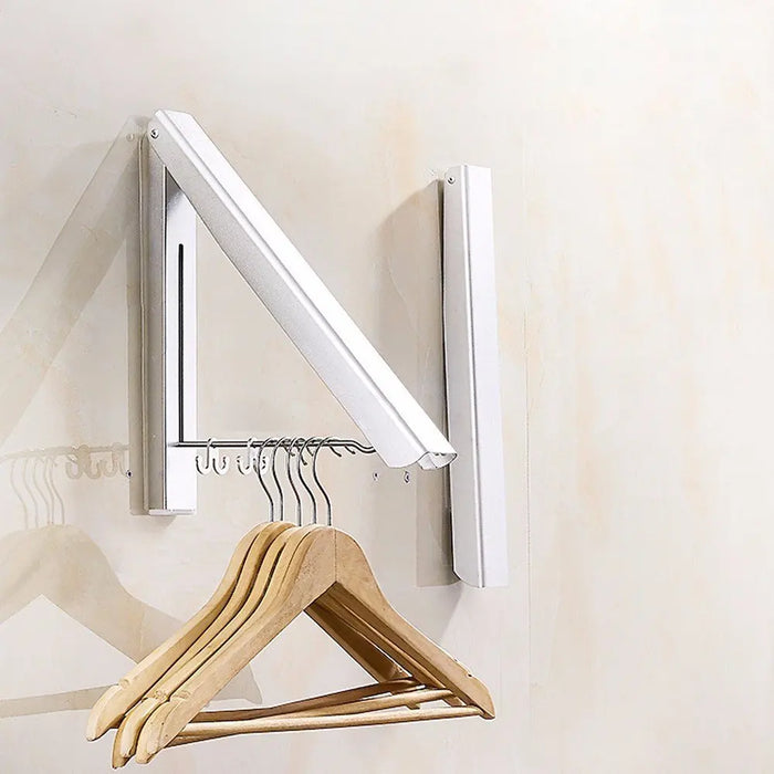Folding Wall-Mounted Clothes Airer – Space-Saving Coat & Shirt Rack