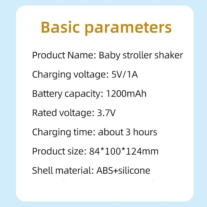 Portable Stroller Rocker — Vibrating Soother with White Noise & Bluetooth Speaker