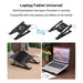 Foldable Laptop Cooling Stand with Single Fan - Portable Elevated Notebook Holder