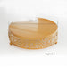 Gold Metal Cake Stand — 20/25/30cm Round Dessert Display (8cm High)