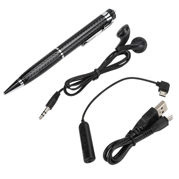 Pen-Shaped Digital Voice Recorder — 10hr, 192kbps WAV/MP3, USB U-disk