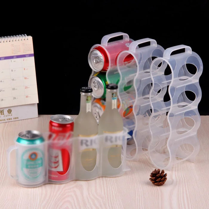 Portable Transparent Can Storage Box – Fridge Slide Rack for Soda & Beer Cans