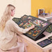 7-Piece Decorative Puzzle Board with 6-Drawer Felt Storage for 1000-Piece Puzzles