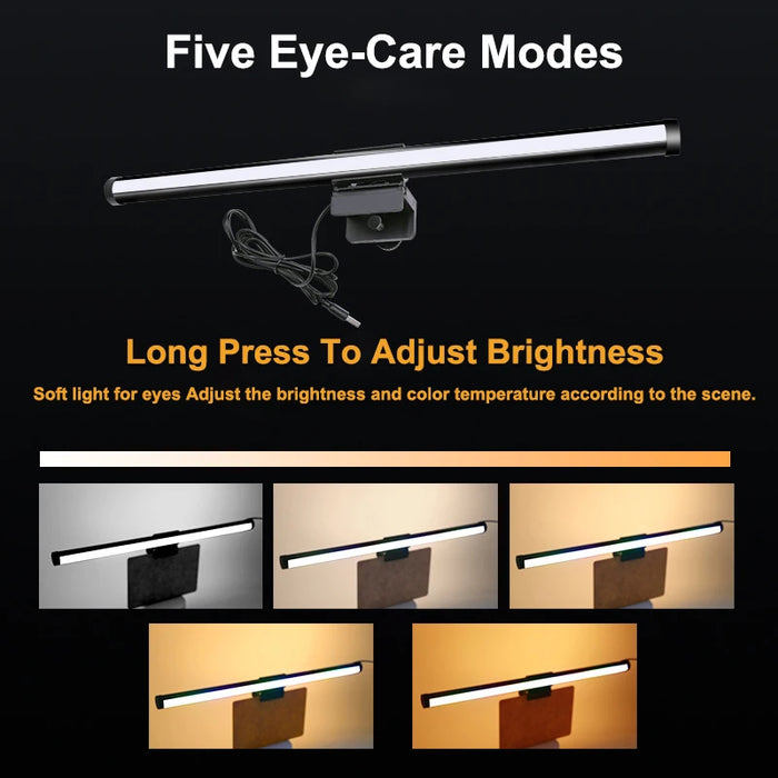 LED Monitor Light Bar — Eye‑Care Screen Lamp with Stepless Dimming for Work & Gaming