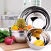 5-piece Stainless Steel Salad Basins with Lids — 2L+ Mixing & Baking Bowls (Silver)