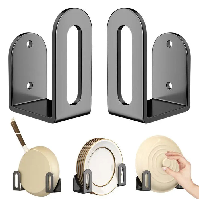 2-Pack Pot Lid & Chopping Board Holder – Wall & Cabinet Mount