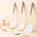 4-piece Silicone Kitchen Utensil Set — Pot Shovel, Slotted Spoon, Soup Spoon & Ladle
