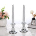 Pair of Gold Metal Taper Candle Holders — Vintage Brass Finish, 8.5 cm