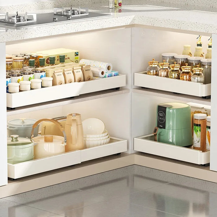 Punch-Free Retractable Pull-Out Storage Basket — 32–52cm Adjustable