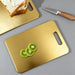 3pc Stainless Steel Gold Cutting Boards — Dishwasher-Safe with Non-Slip Design & Juice Groove