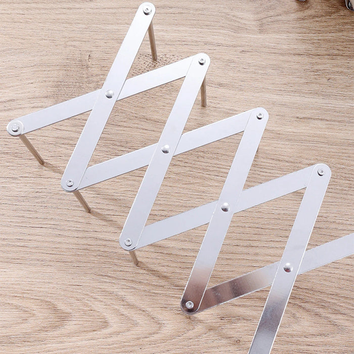 Retractable Stainless Steel Pot Lid & Plate Rack — Foldable Kitchen Organiser