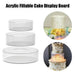 Clear Refillable Acrylic Cake Display – Round, Square or Hexagonal (3mm)