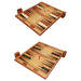 Handmade Foldable Wooden Backgammon Set – 11–17 inch, Inlaid Board & Full Accessory Set