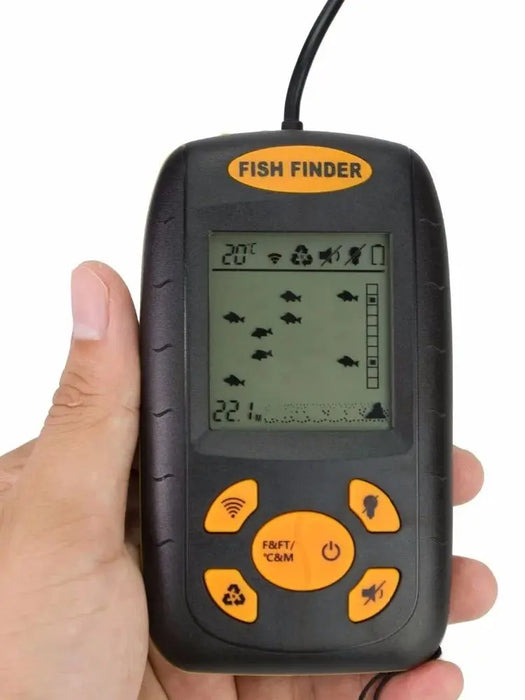 Portable Sonar Fish Finder – Handheld Fishfinder with 100m Depth & Backlit LCD