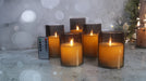 3-piece USB Rechargeable LED Pillar Candles with Remote & Timer