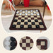 Portable Checkers Set – Wood-Grain Board (24 × 24 cm) with 24 Pieces