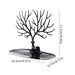 Reindeer Tree Jewellery Stand with Tray — PP Plastic Organiser (Black or White)