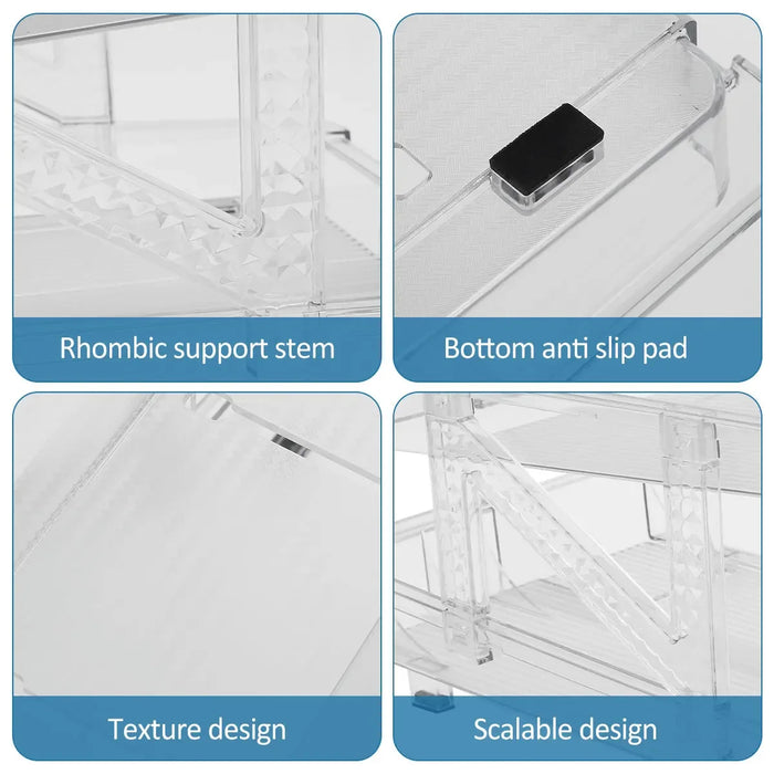2-Tier Rolling Can Dispenser – Expandable Fridge Can Organiser