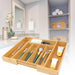 Adjustable Wooden Cutlery Tray Drawer Organiser — Expandable Divider