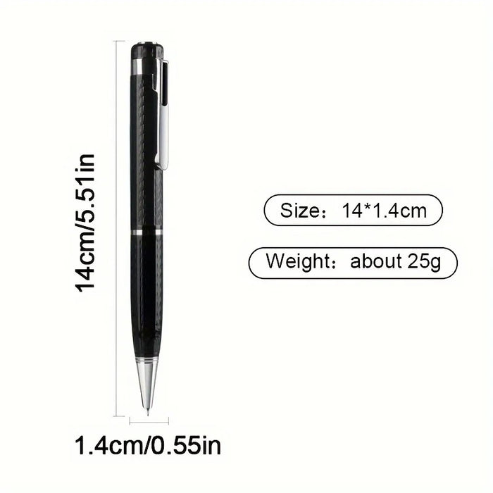 Pen-Shaped Digital Voice Recorder — 10hr, 192kbps WAV/MP3, USB U-disk