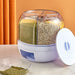 6-Compartment Rotating Grain Dispenser — Sealed, Insect-Proof Kitchen Storage