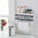 Wall-Mounted Wrap Dispenser with Cutter — Grey ABS, 39 x 24 x 10 cm