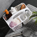 Portable Plastic Shower Caddy with Handle — Divided Storage Basket 30×20×13cm