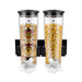 3L Wall‑Mounted Double Cereal Dispenser — Black with Measuring Cups