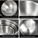 3-piece Stainless Steel Mixing Bowl Set with Measurement Marks