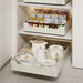 Metal Slide‑Rail Pull‑Out Cabinet Organiser with Self‑Adhesive Base