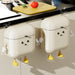 Cream Wall-mounted Kitchen Bin with Lid — 9L / 12L (DIY option)